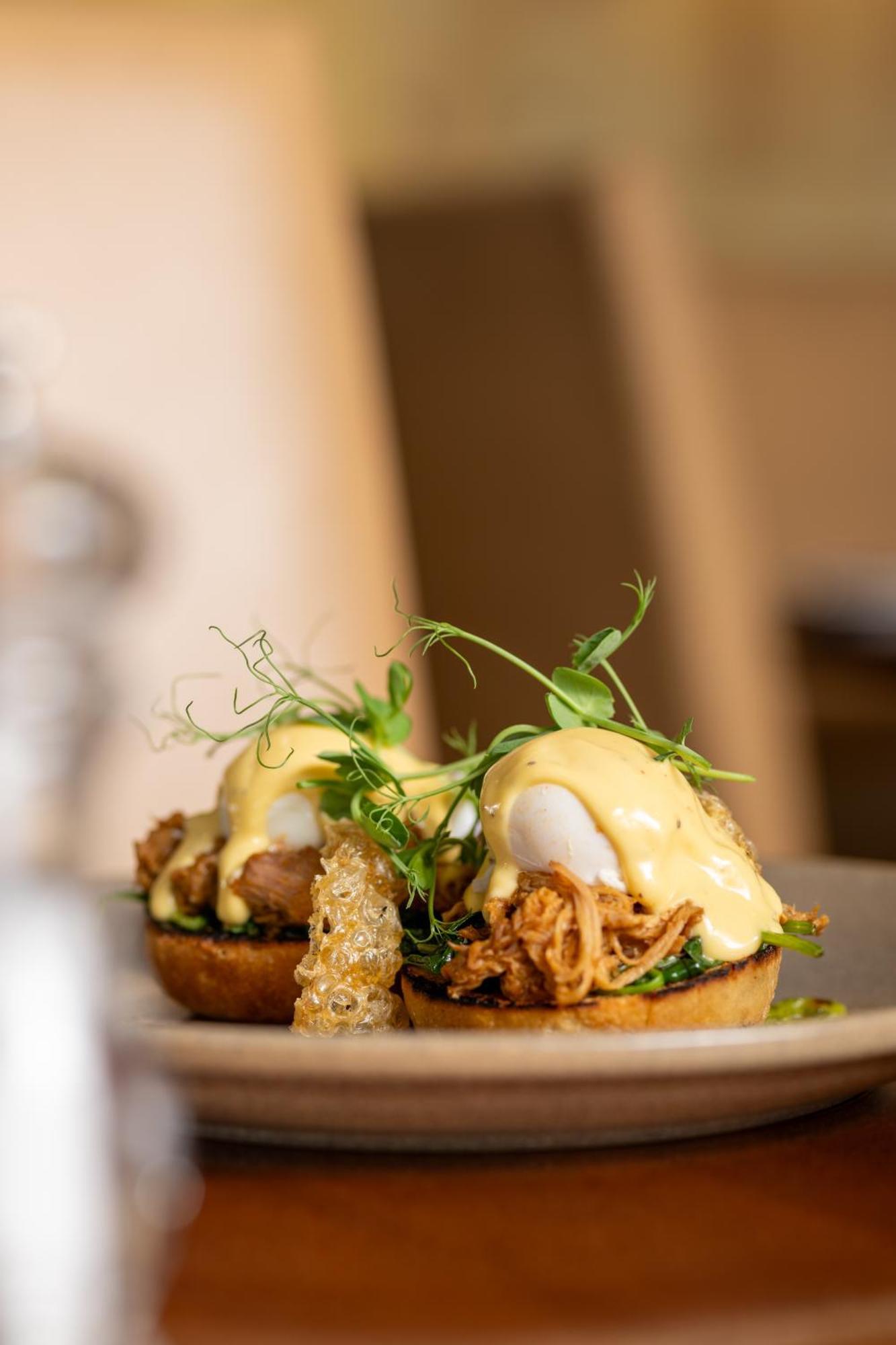 Hotel The George Christchurch Exterior foto A dish of chicken liver parfait with poached egg